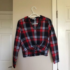 Almost Famous Plaid Crop Top